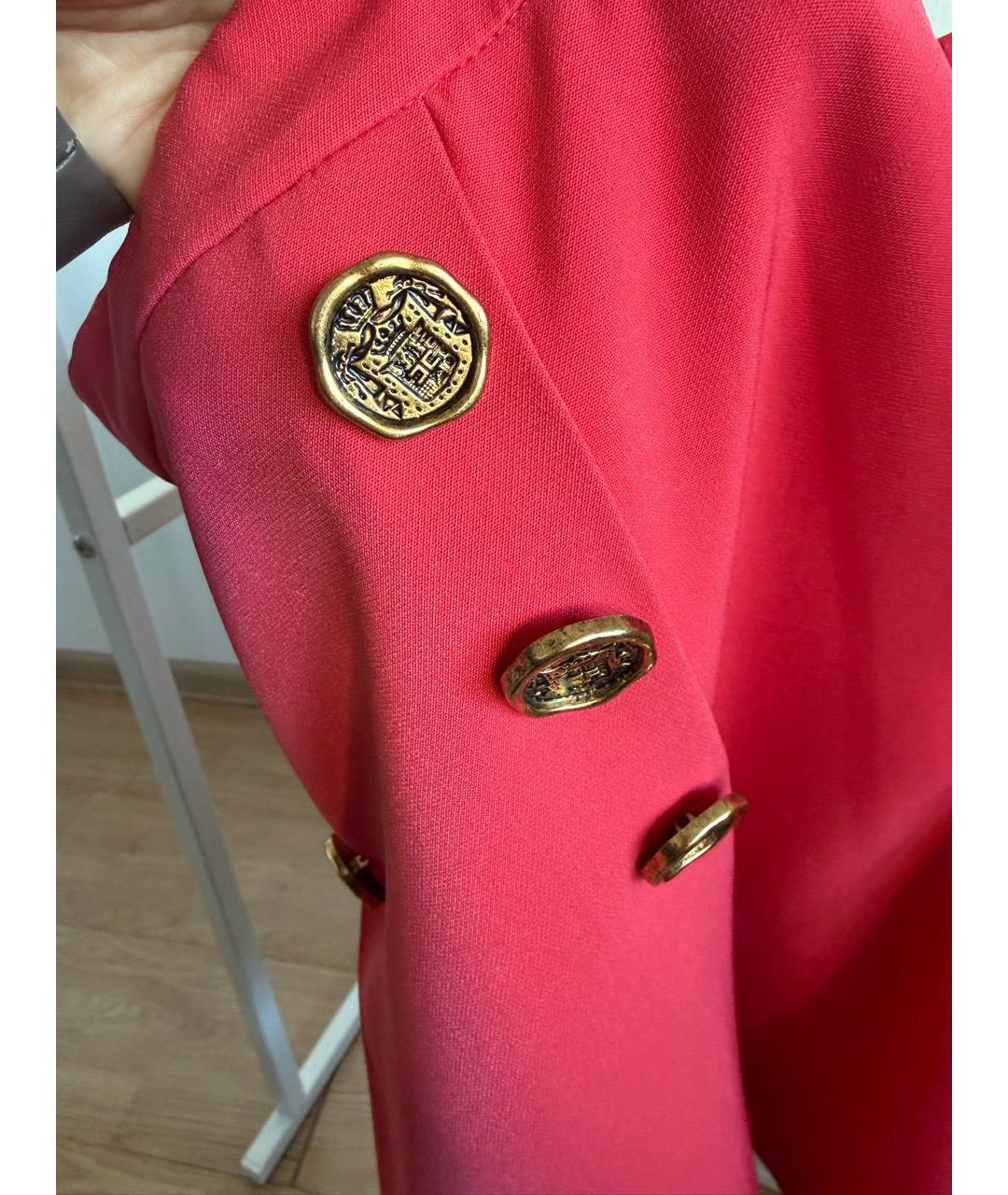 ELISABETTA FRANCHI Коралловая юбка мини, фото 4