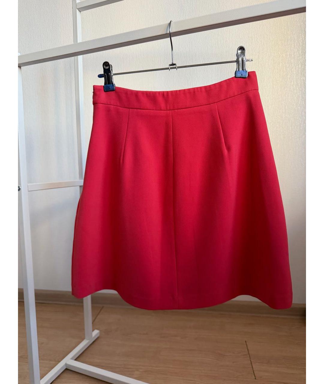 ELISABETTA FRANCHI Коралловая юбка мини, фото 2