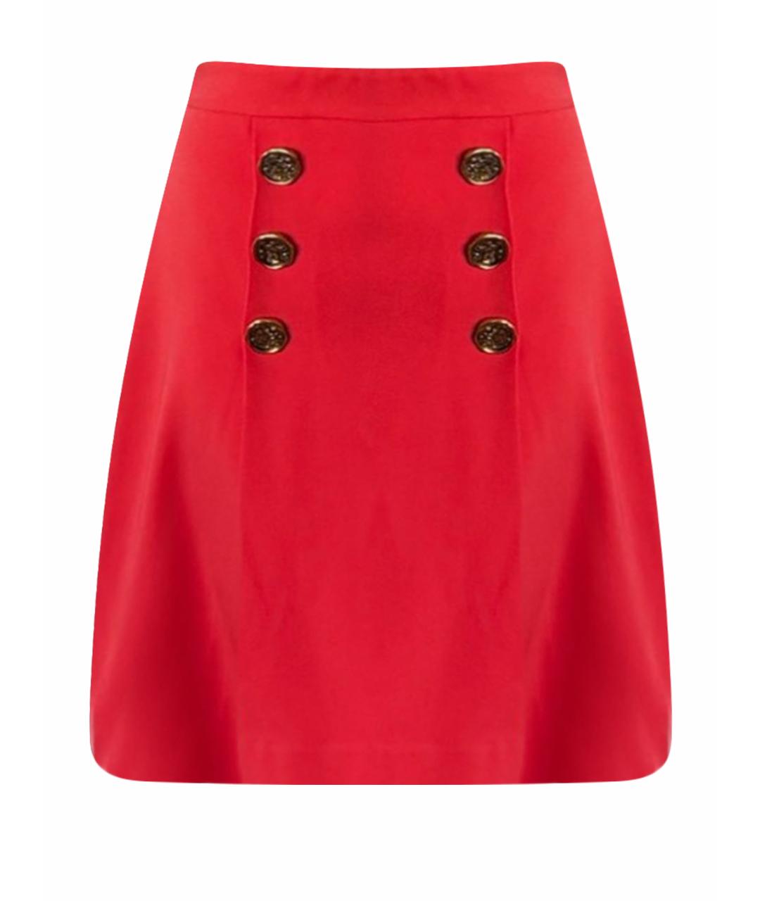 ELISABETTA FRANCHI Коралловая юбка мини, фото 1