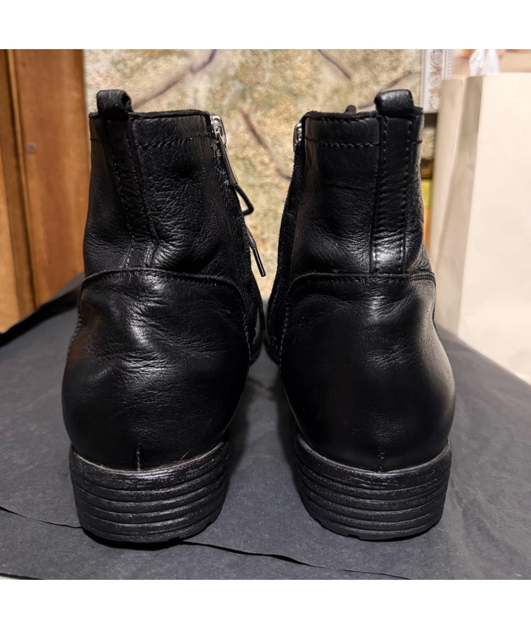 OFFICINE CREATIVE Черные кожаные ботинки, фото 4