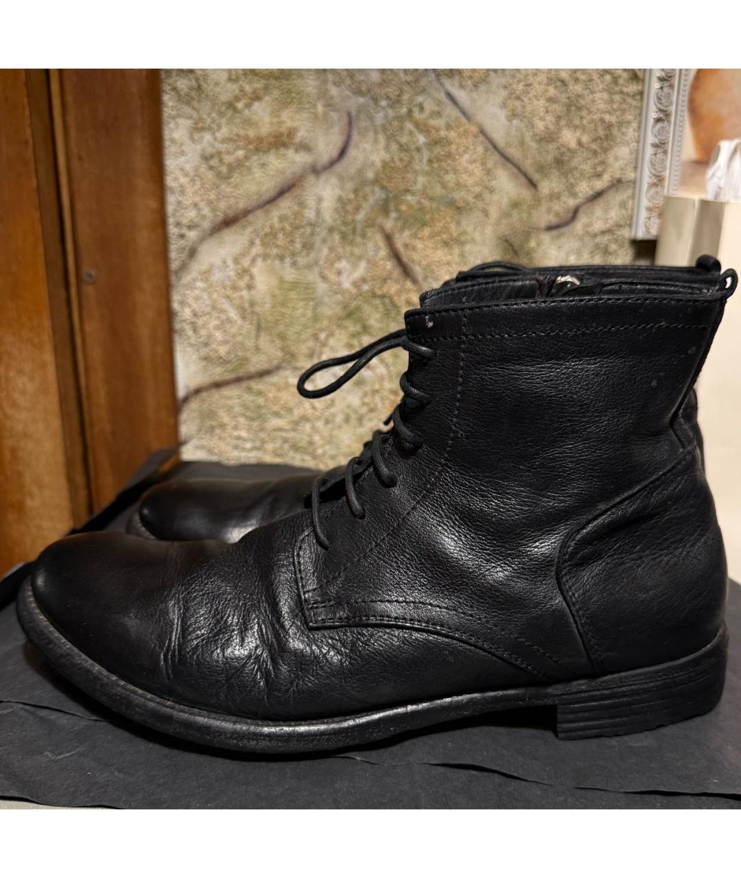 OFFICINE CREATIVE Черные кожаные ботинки, фото 6