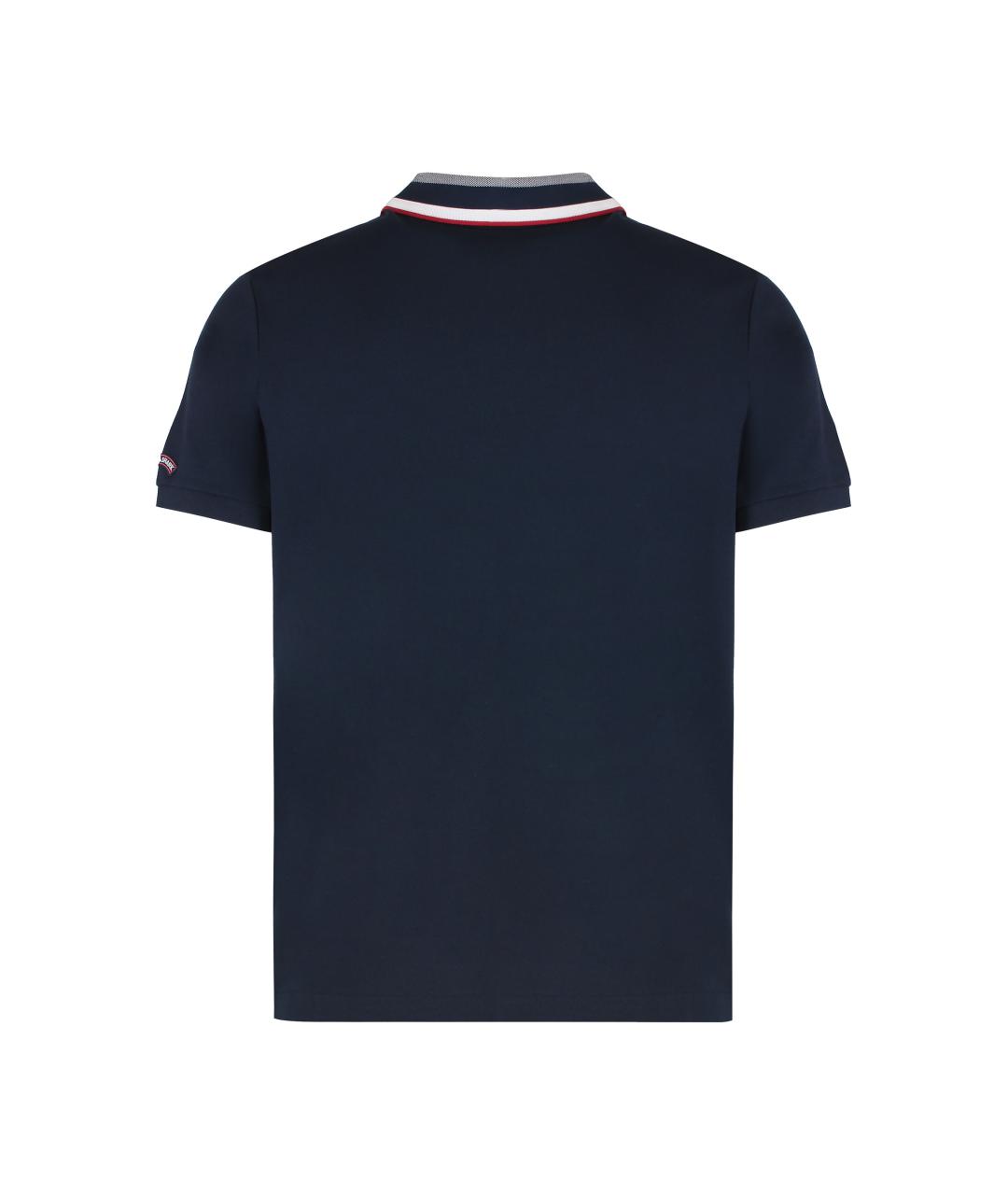 PAUL & SHARK Синее хлопковое поло с коротким рукавом, фото 2