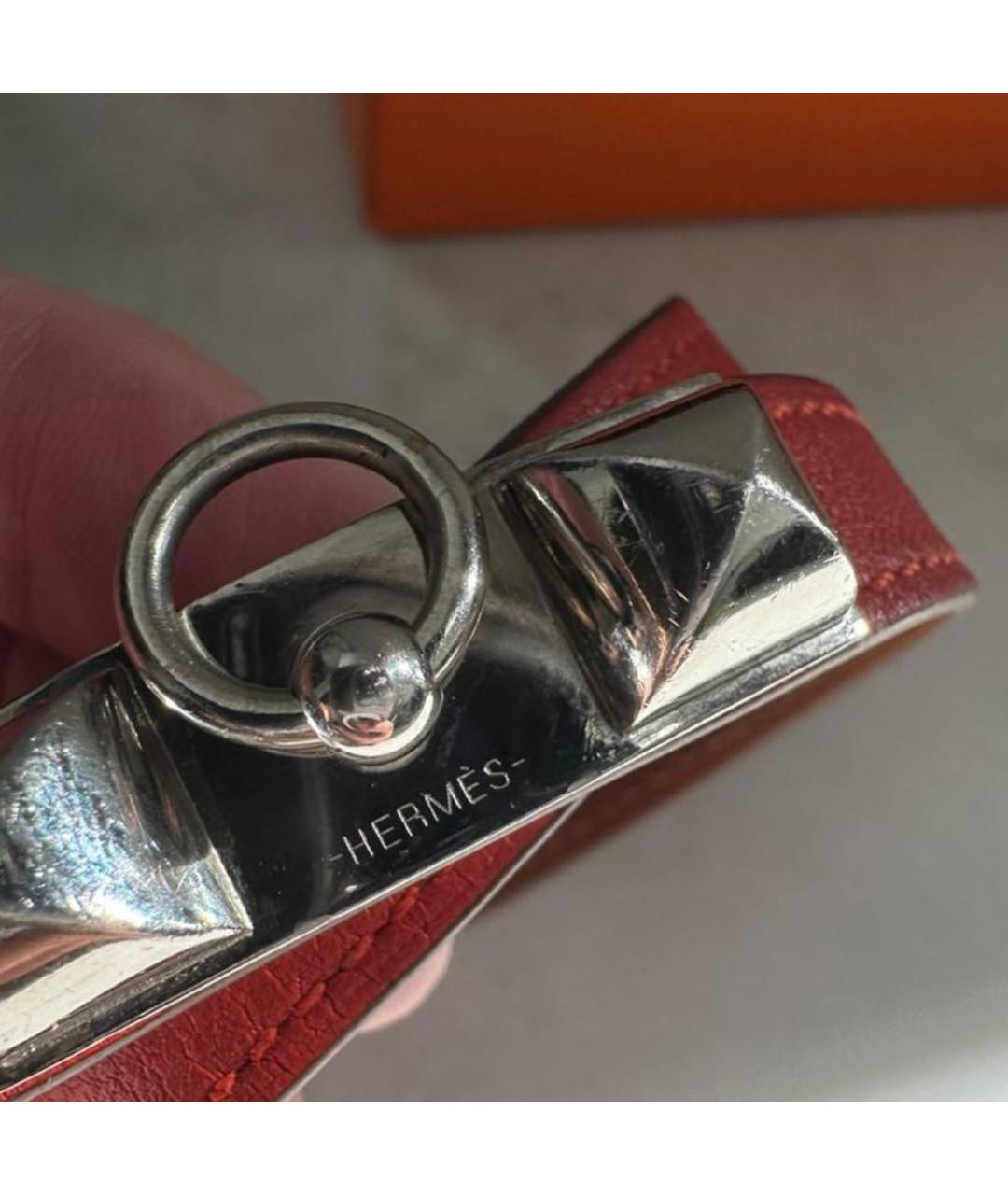HERMES Красный браслет, фото 4