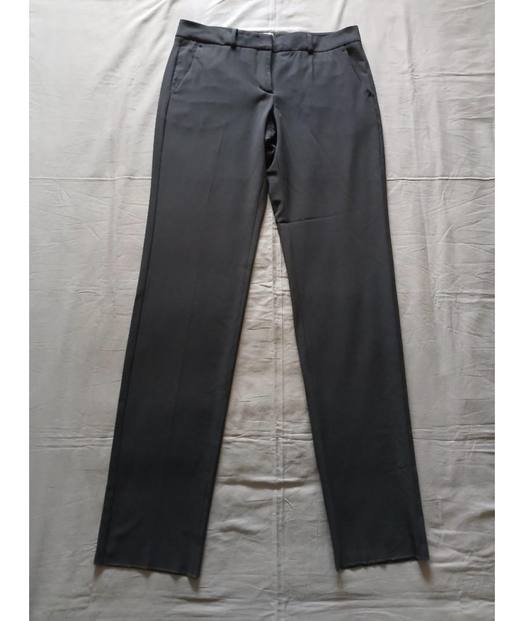 EMPORIO ARMANI Серые шерстяные брюки узкие, фото 5