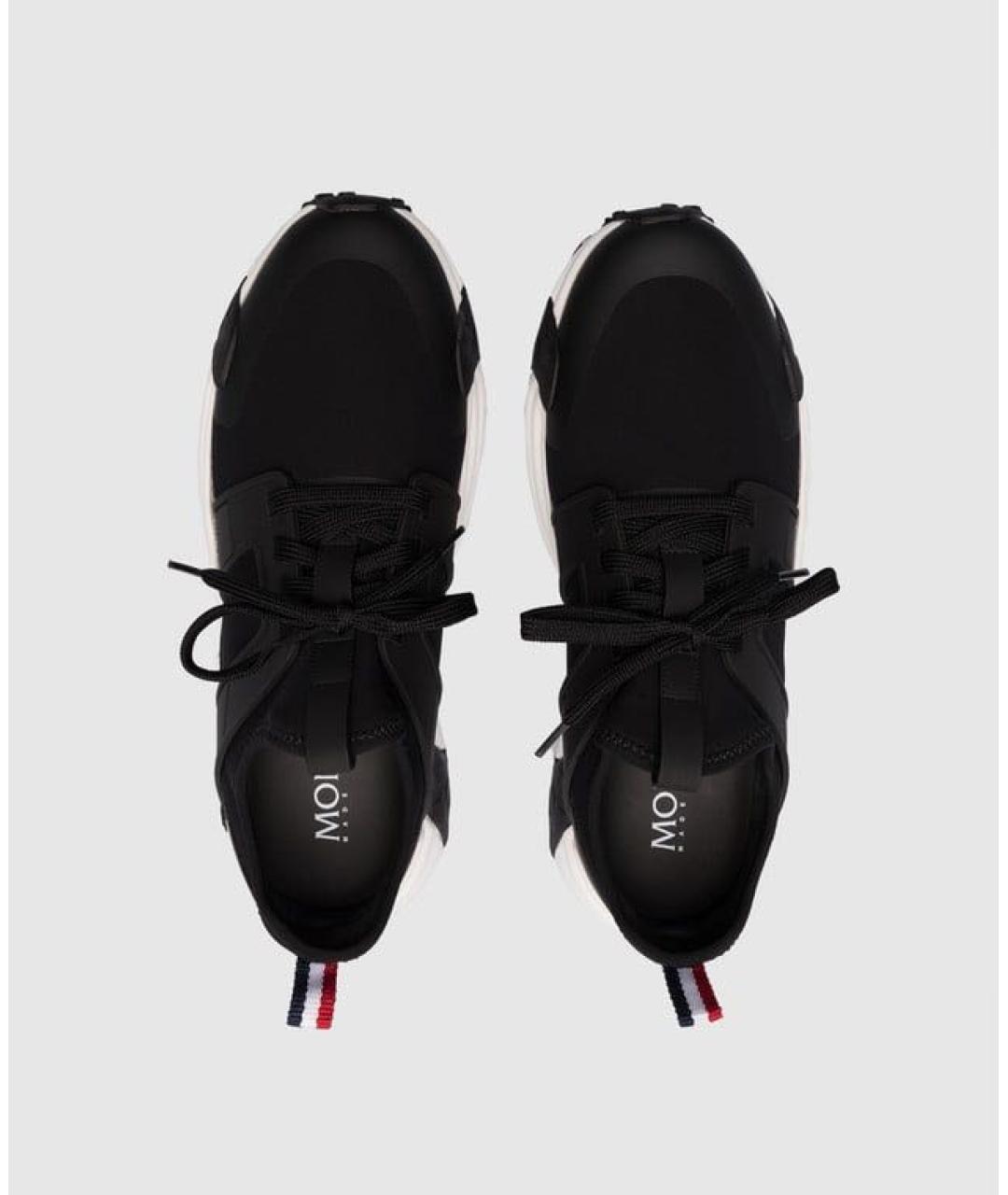 MONCLER Черные низкие кроссовки / кеды, фото 4