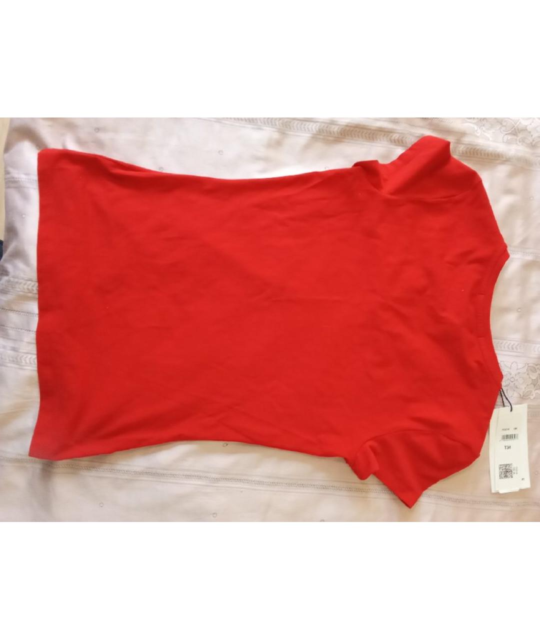 LACOSTE Красная хлопковая футболка, фото 2