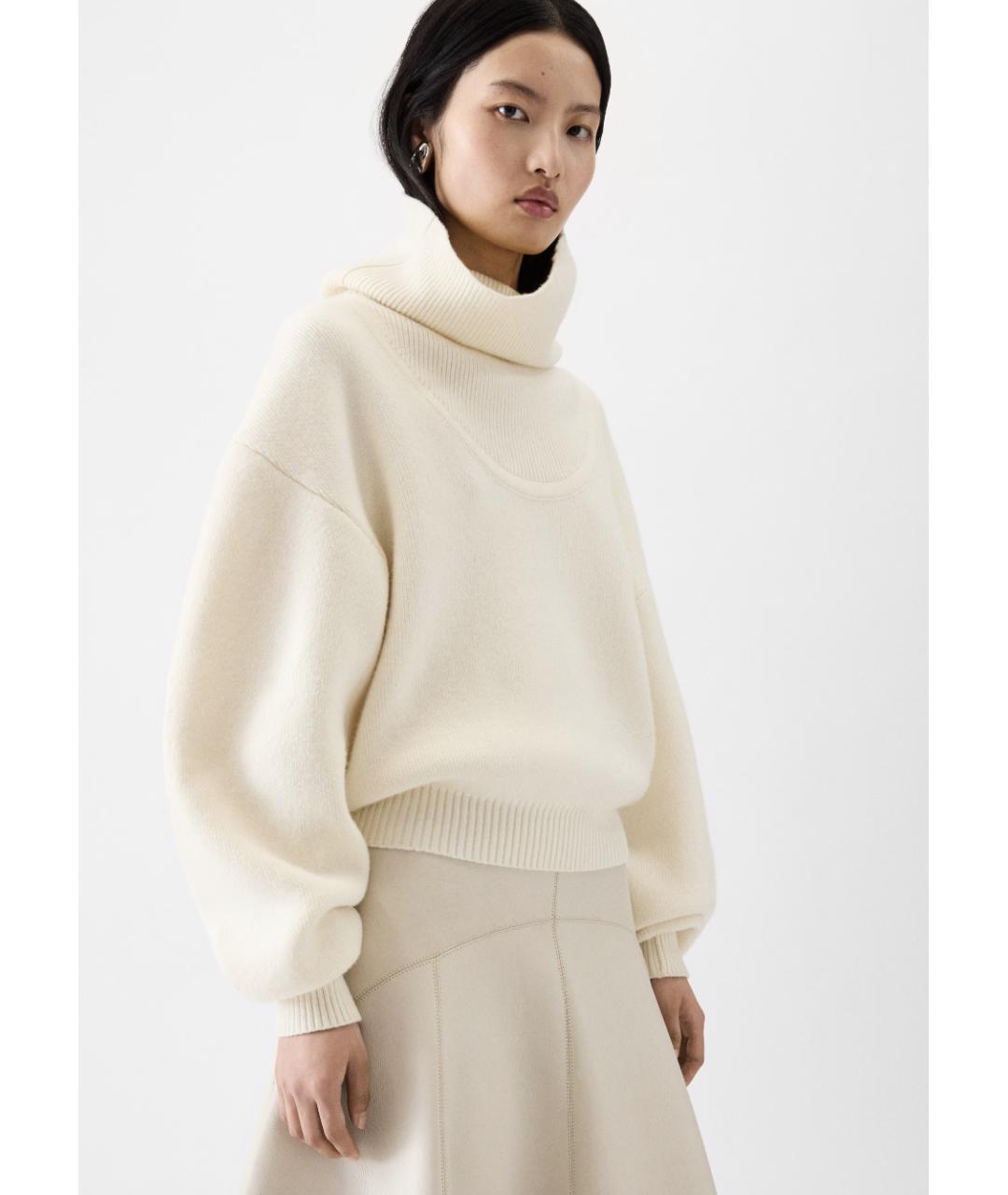 JACQUEMUS Белый шерстяной джемпер / свитер, фото 4