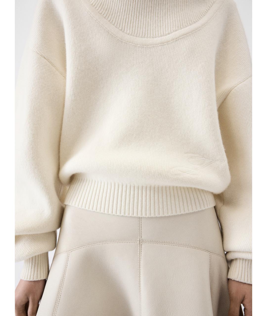 JACQUEMUS Белый шерстяной джемпер / свитер, фото 6