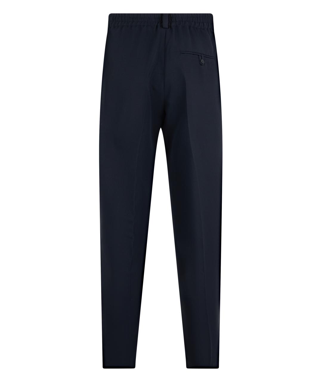 JACQUEMUS Синие шерстяные классические брюки, фото 2
