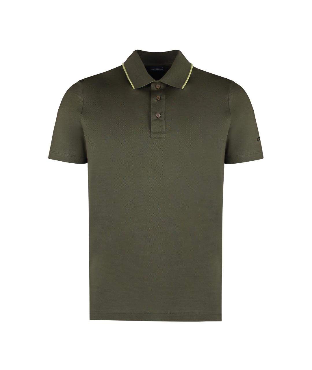 PAUL & SHARK Зеленые хлопковое поло с коротким рукавом, фото 1