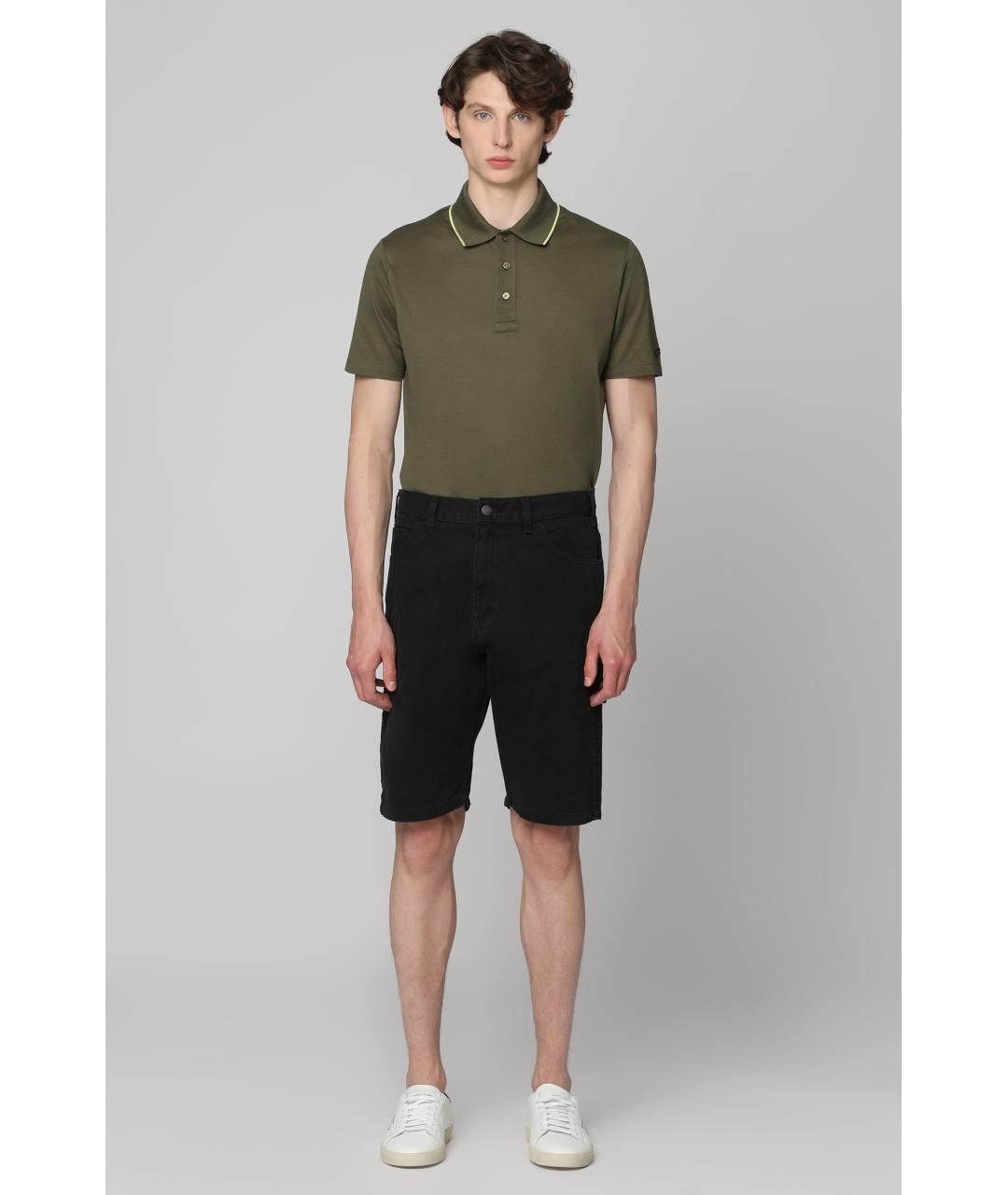 PAUL & SHARK Зеленые хлопковое поло с коротким рукавом, фото 4