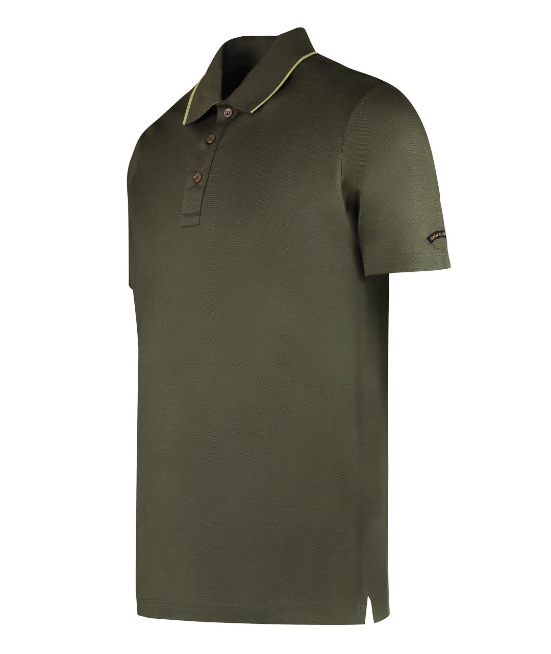 PAUL & SHARK Зеленые хлопковое поло с коротким рукавом, фото 3