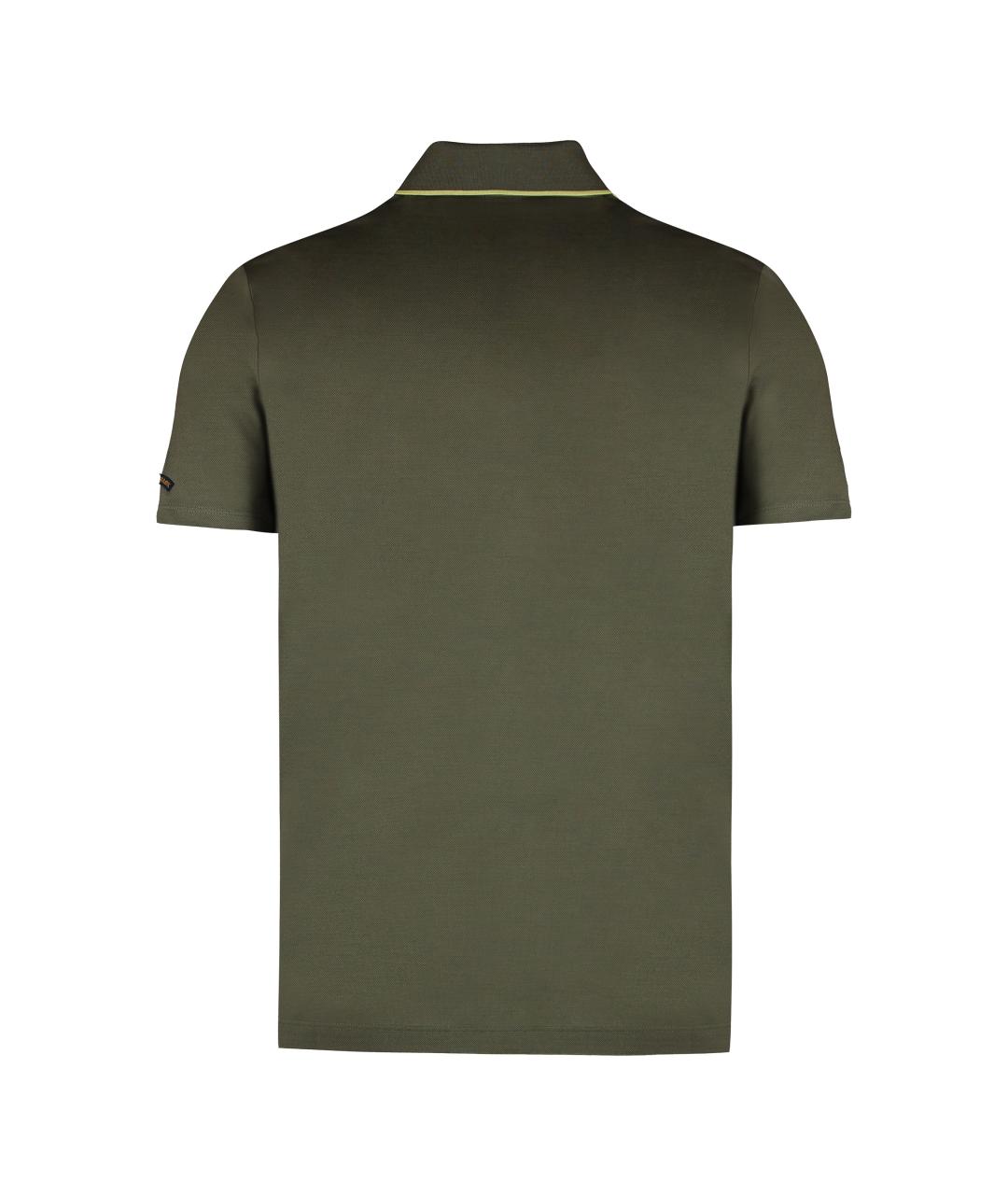PAUL & SHARK Зеленые хлопковое поло с коротким рукавом, фото 2