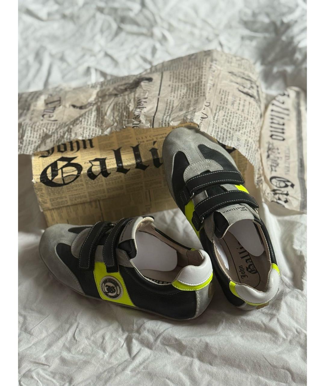 JOHN GALLIANO Мульти кожаные кеды, фото 6