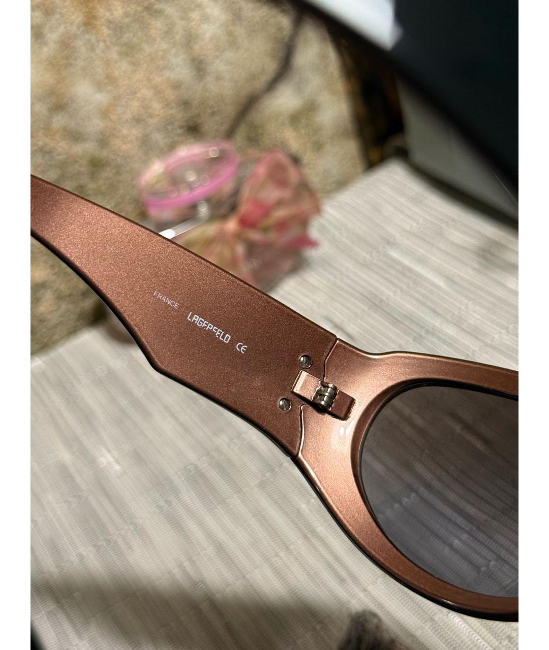 KARL LAGERFELD Черные пластиковые солнцезащитные очки, фото 3