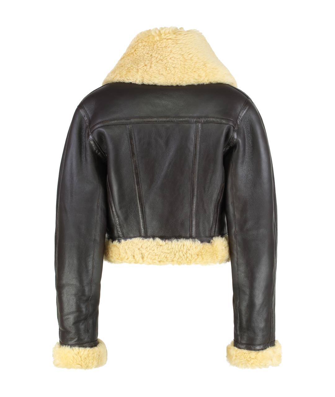 JACQUEMUS Коричневая кожаная куртка, фото 2