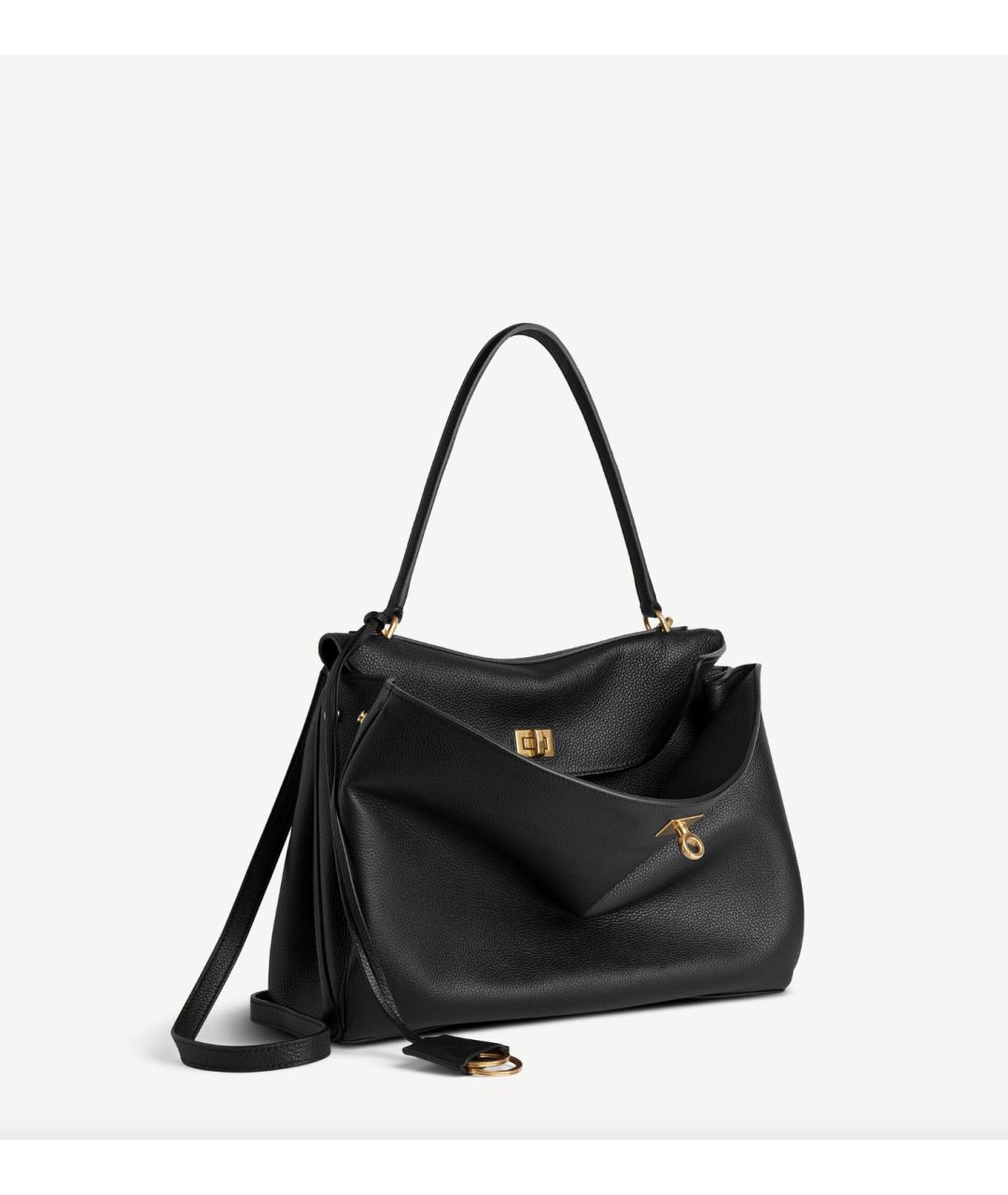 BALENCIAGA Черная кожаная сумка с короткими ручками, фото 2