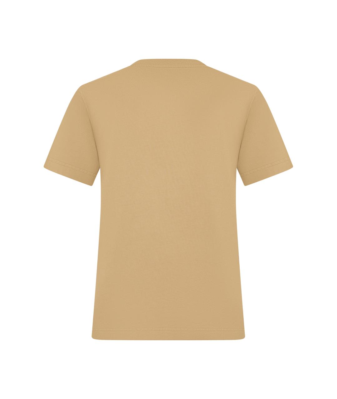 JACQUEMUS Бежевая хлопковая футболка, фото 2