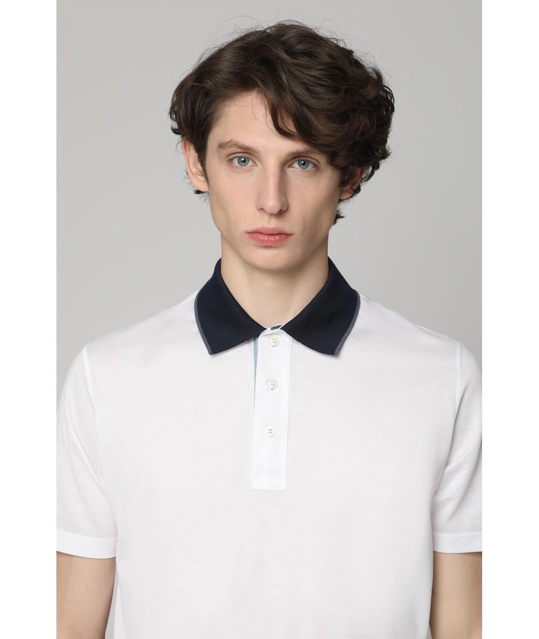 PAUL & SHARK Белое хлопковое поло с коротким рукавом, фото 6