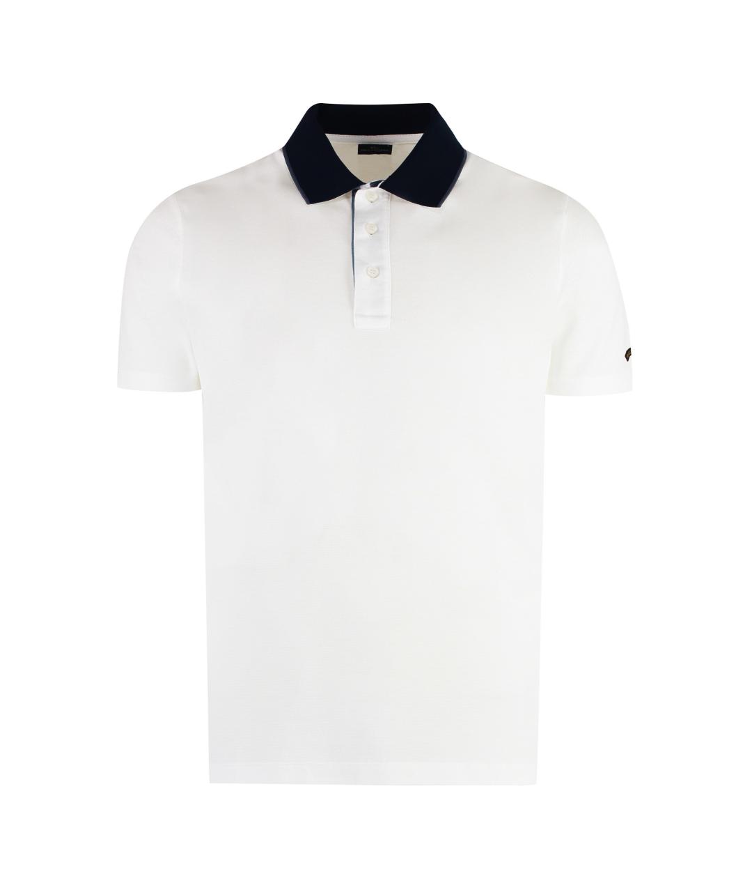 PAUL & SHARK Белое хлопковое поло с коротким рукавом, фото 1