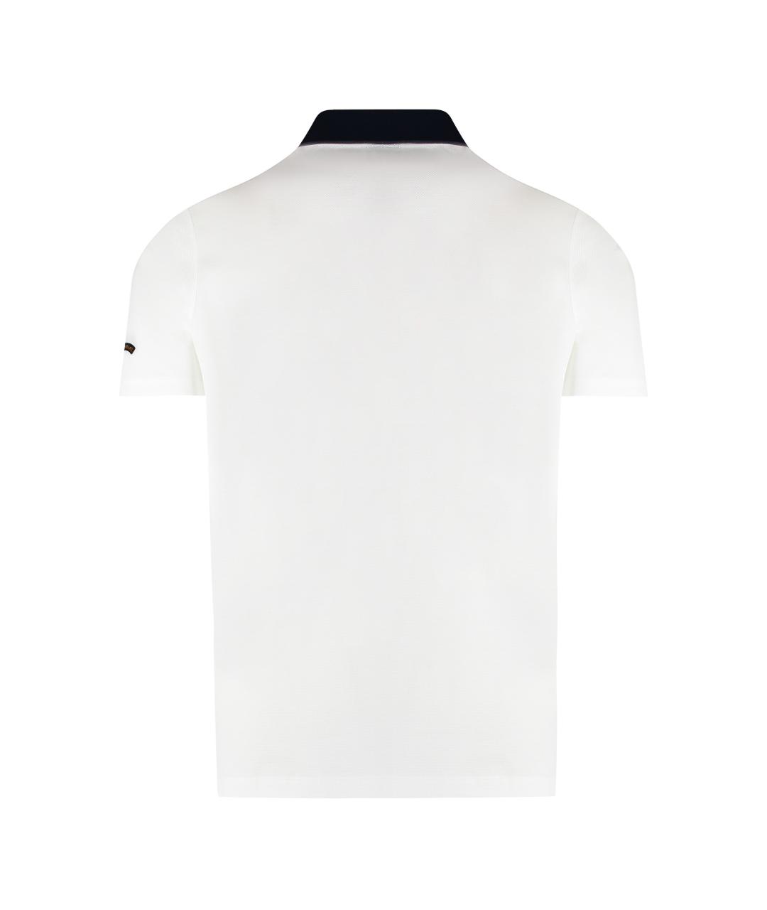 PAUL & SHARK Белое хлопковое поло с коротким рукавом, фото 2