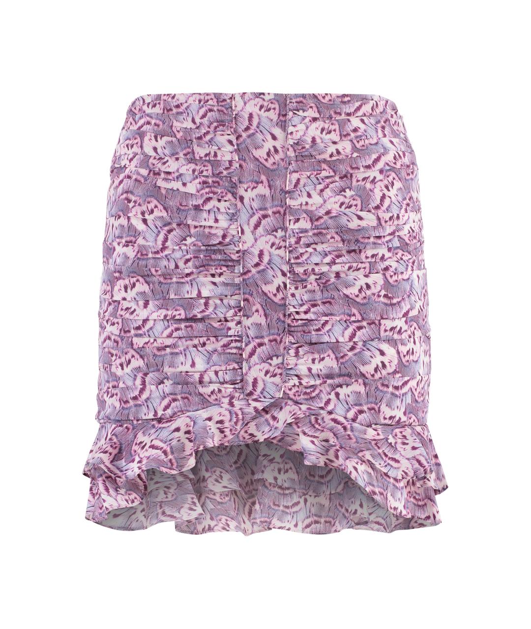 ISABEL MARANT Фиолетовая шелковая юбка мини, фото 1