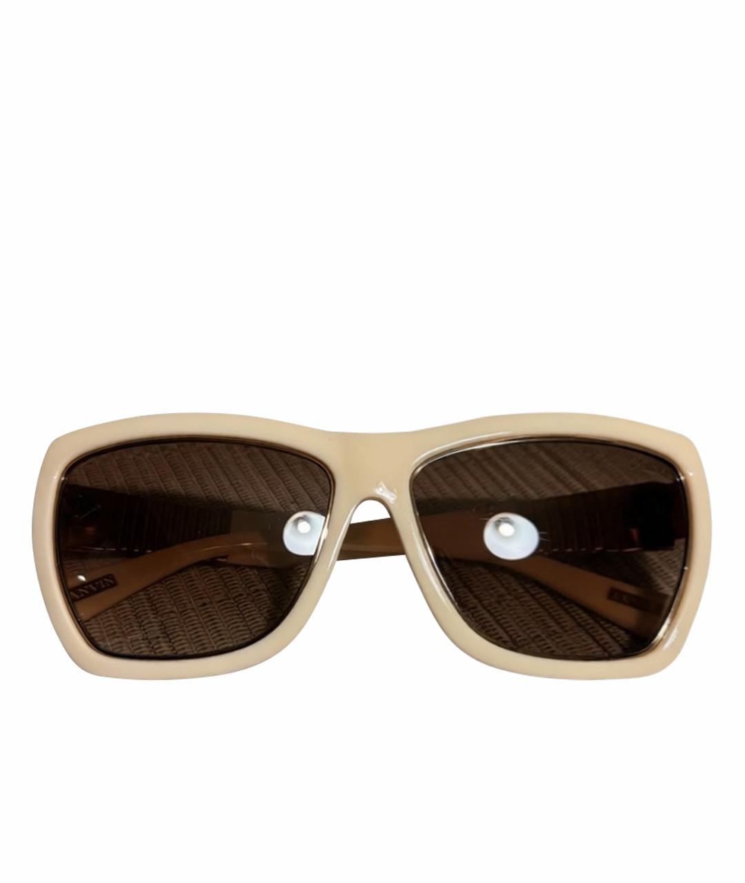 LANVIN Бежевые пластиковые солнцезащитные очки, фото 1