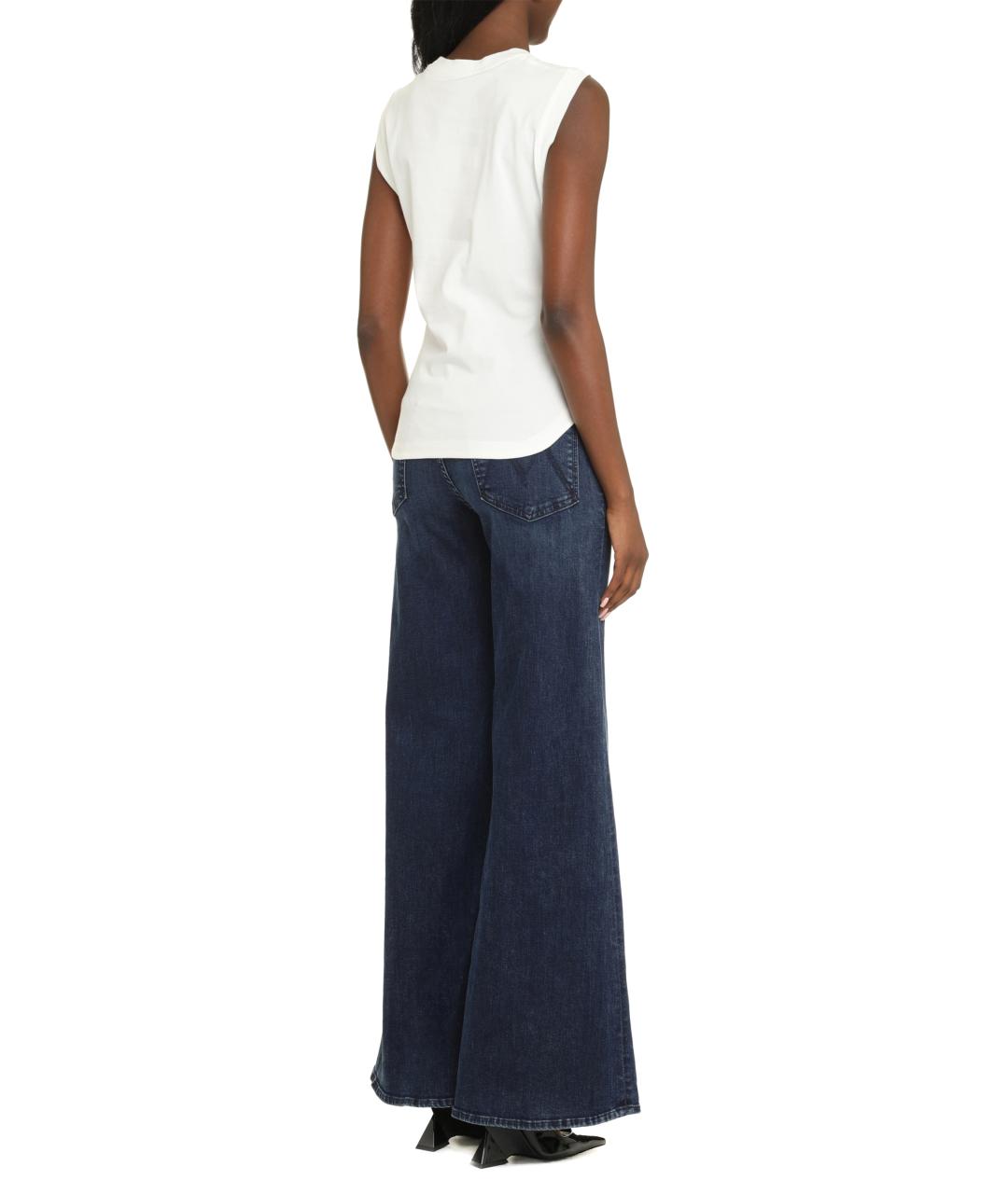 THE ATTICO Белая хлопковая майка, фото 4