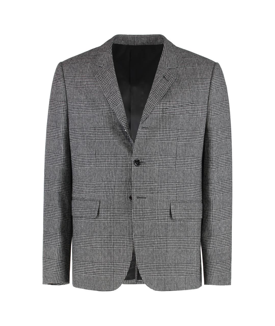 CELINE Черный шерстяной пиджак, фото 3