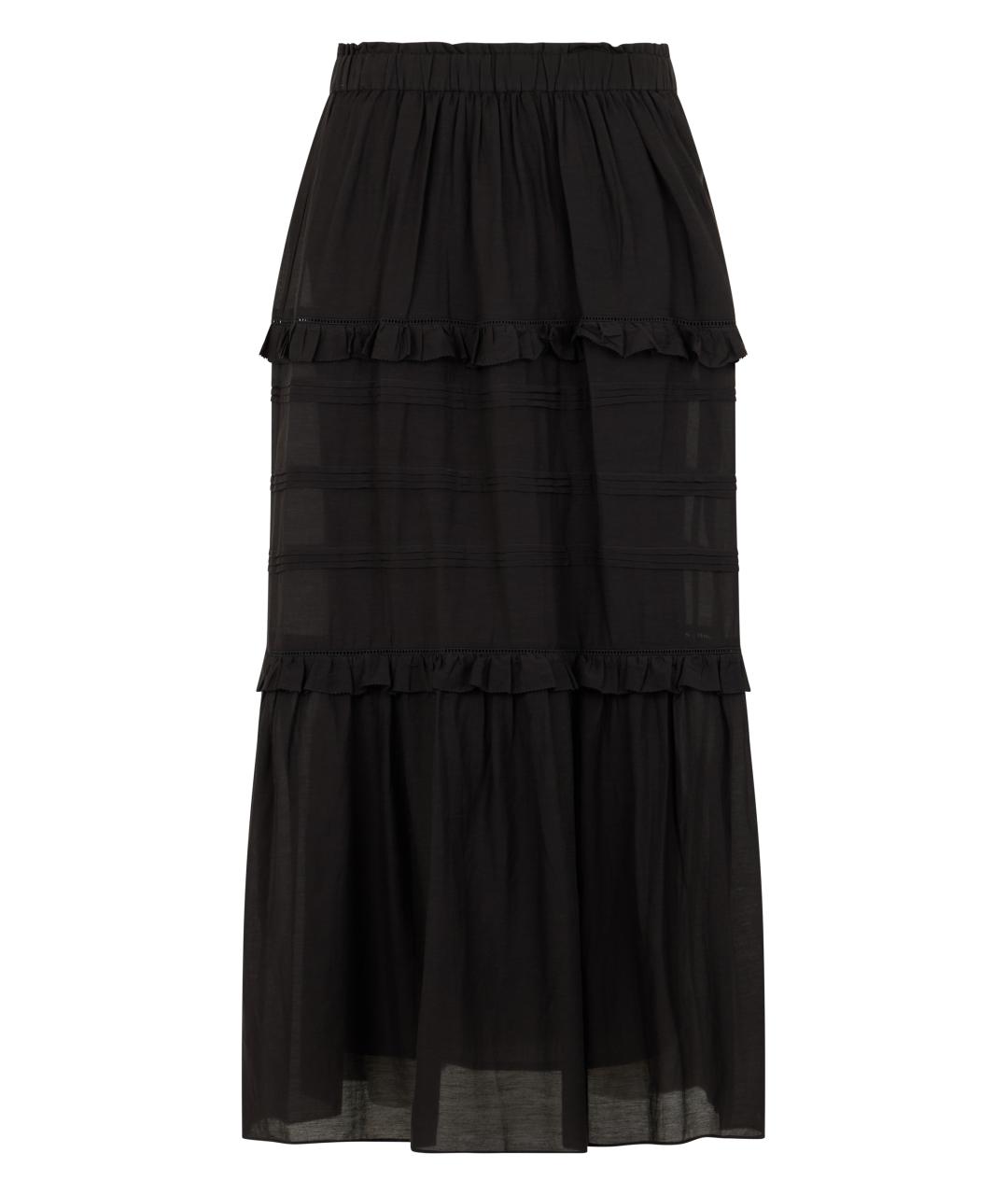 ISABEL MARANT ETOILE Черная хлопковая юбка макси, фото 1