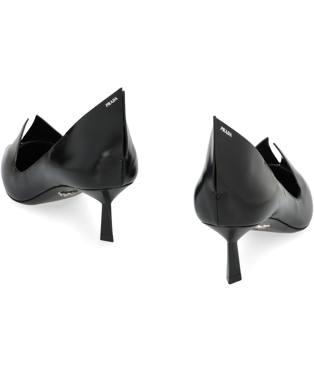 PRADA Черные кожаные туфли, фото 4