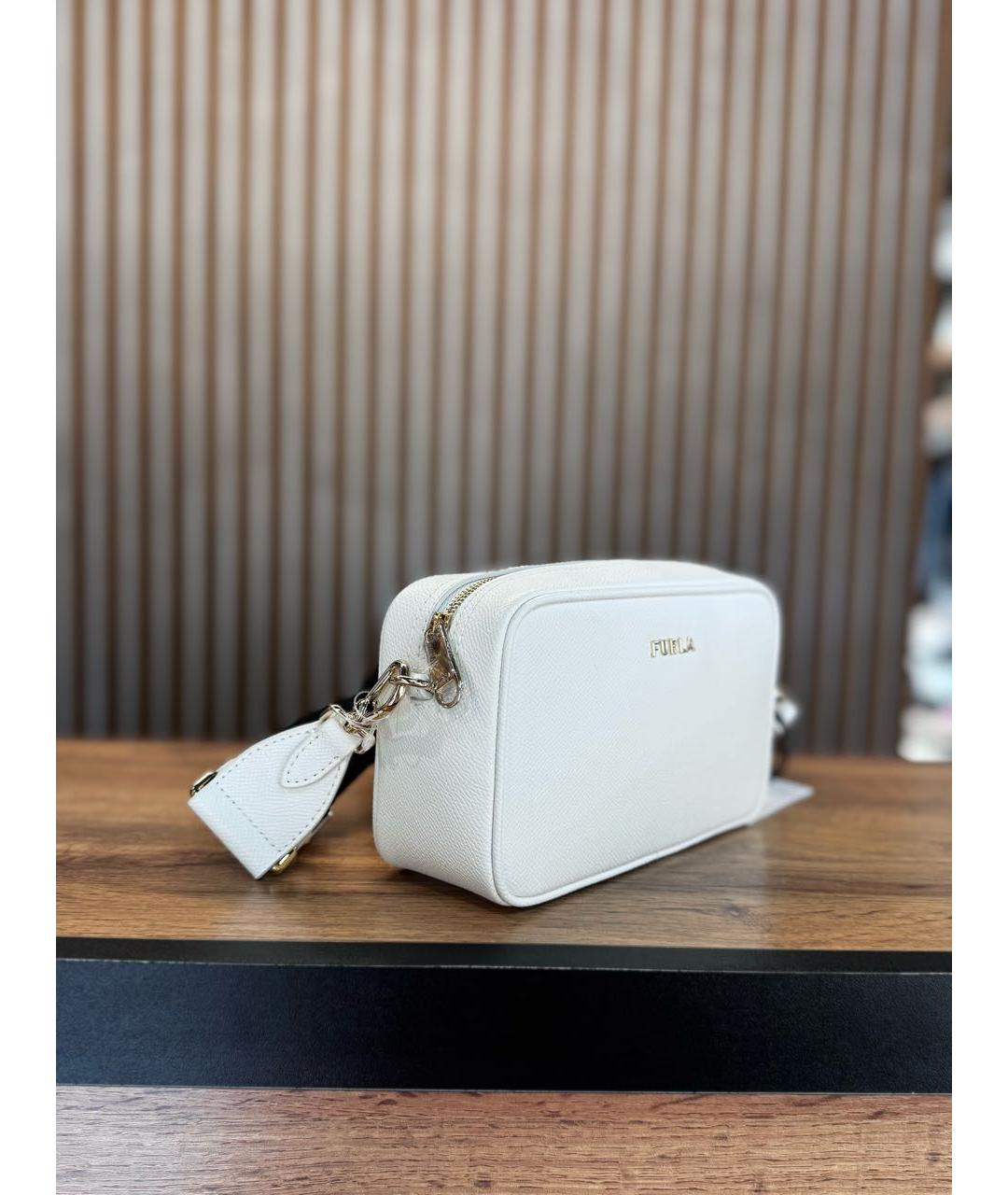 FURLA Белая кожаная сумка через плечо, фото 2