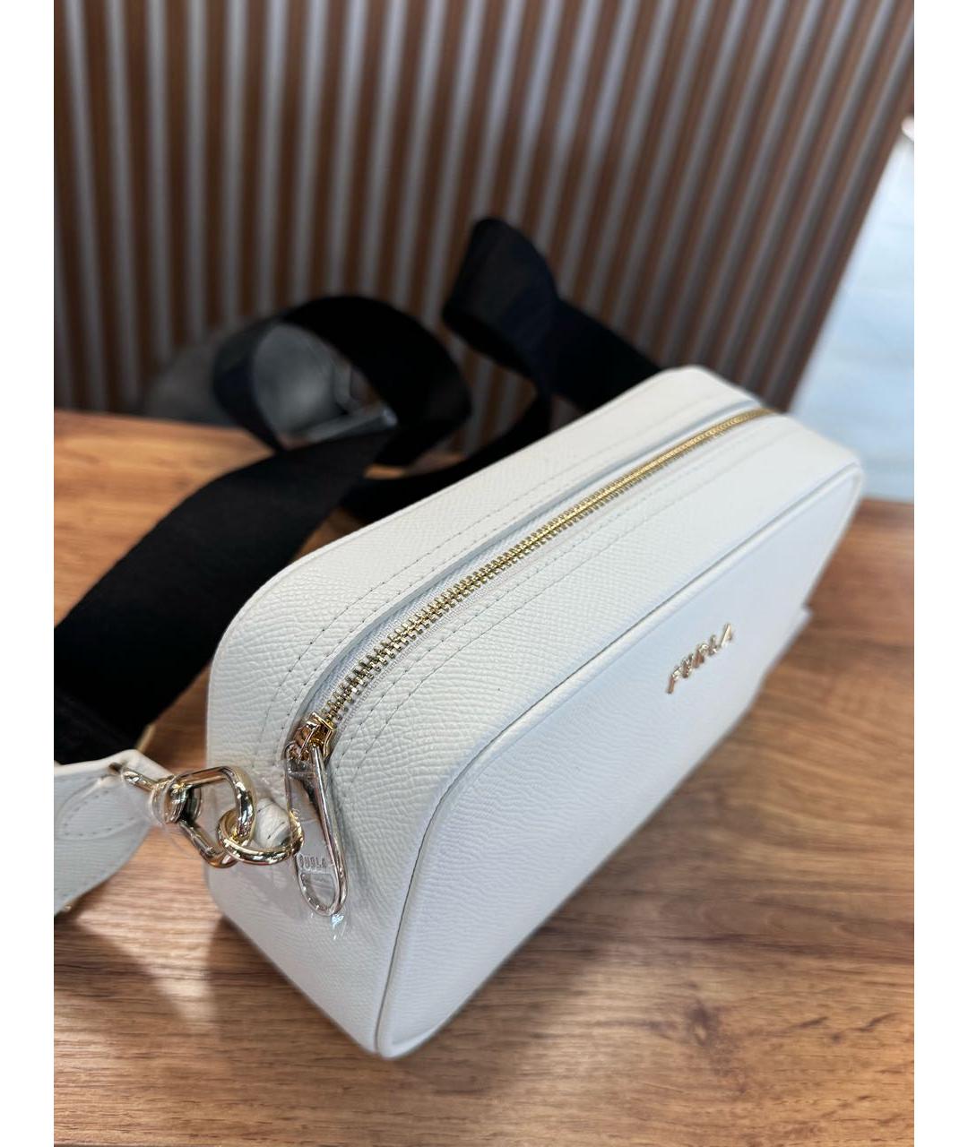 FURLA Белая кожаная сумка через плечо, фото 4