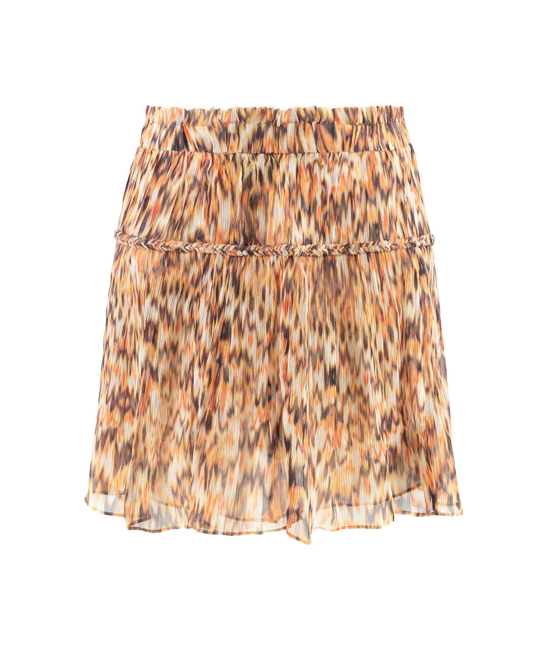 ISABEL MARANT Оранжевая шелковая юбка мини, фото 1