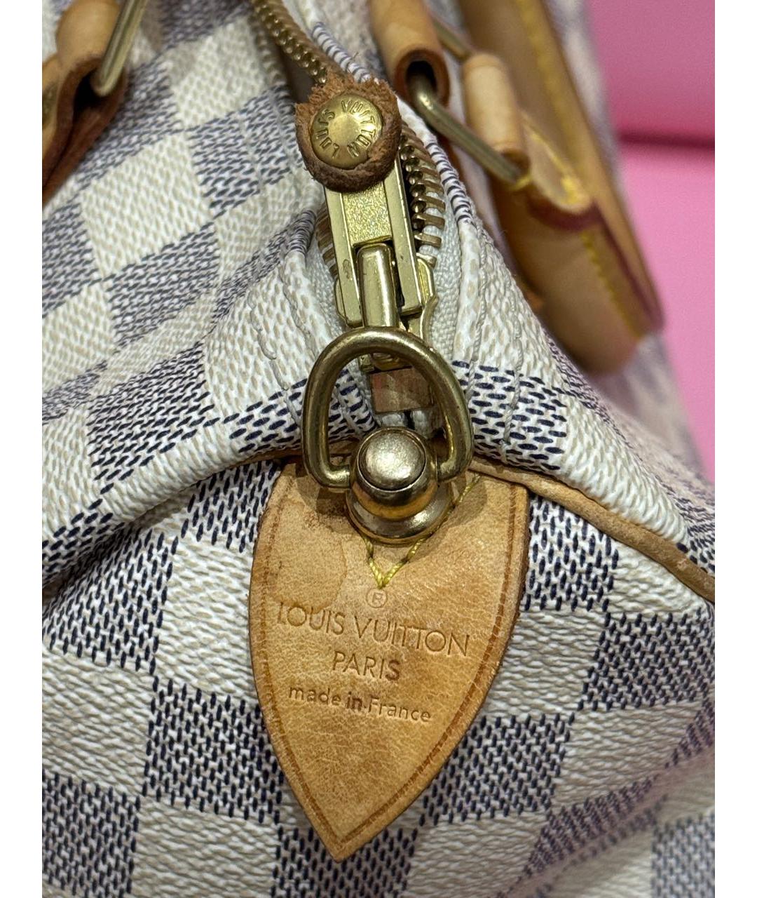 LOUIS VUITTON Бежевая кожаная сумка с короткими ручками, фото 4