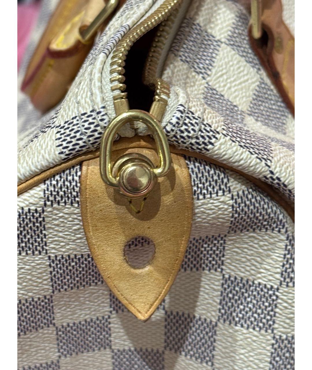 LOUIS VUITTON Бежевая кожаная сумка с короткими ручками, фото 5