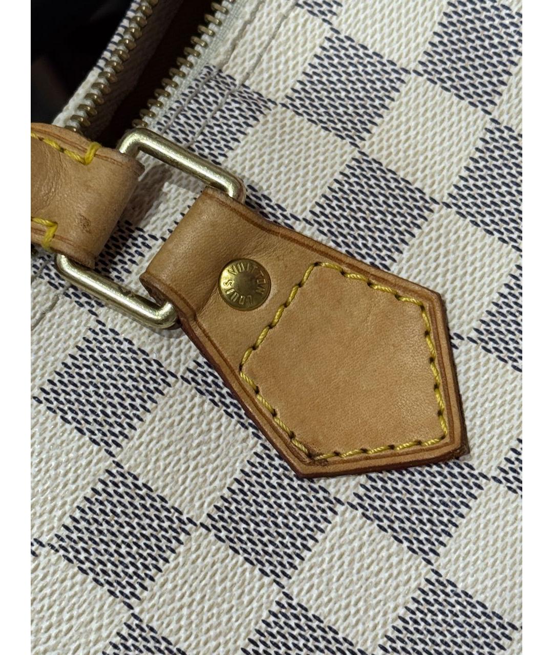 LOUIS VUITTON Бежевая кожаная сумка с короткими ручками, фото 7