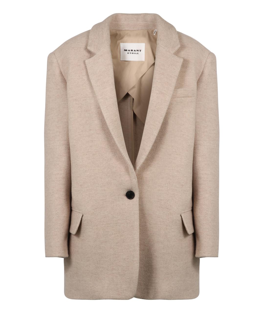 ISABEL MARANT ETOILE Бежевый шерстяной жакет/пиджак, фото 1