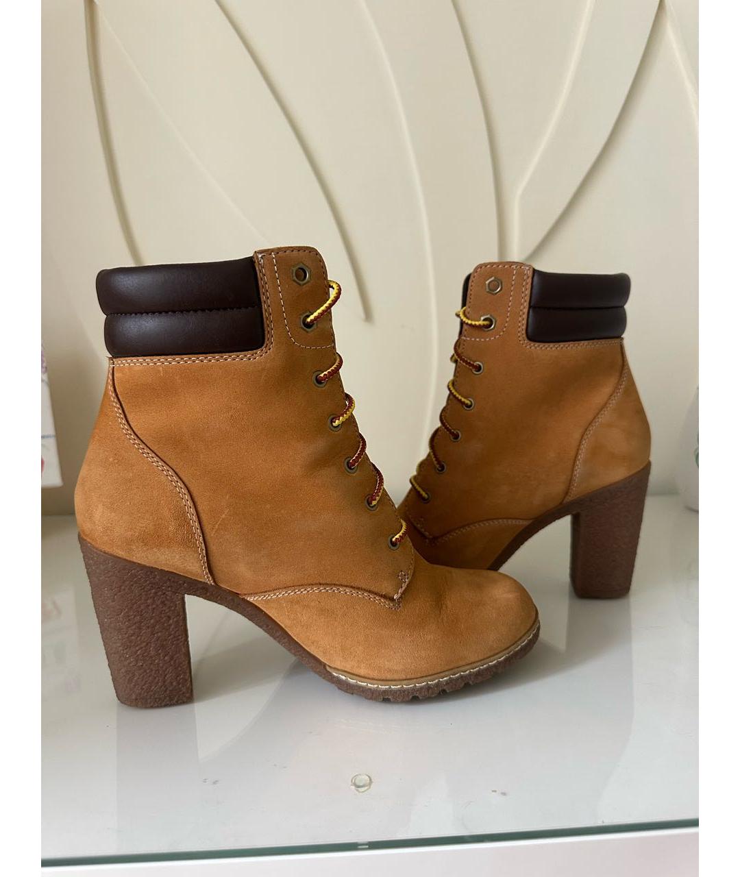 TIMBERLAND Оранжевое замшевые сапоги, фото 3