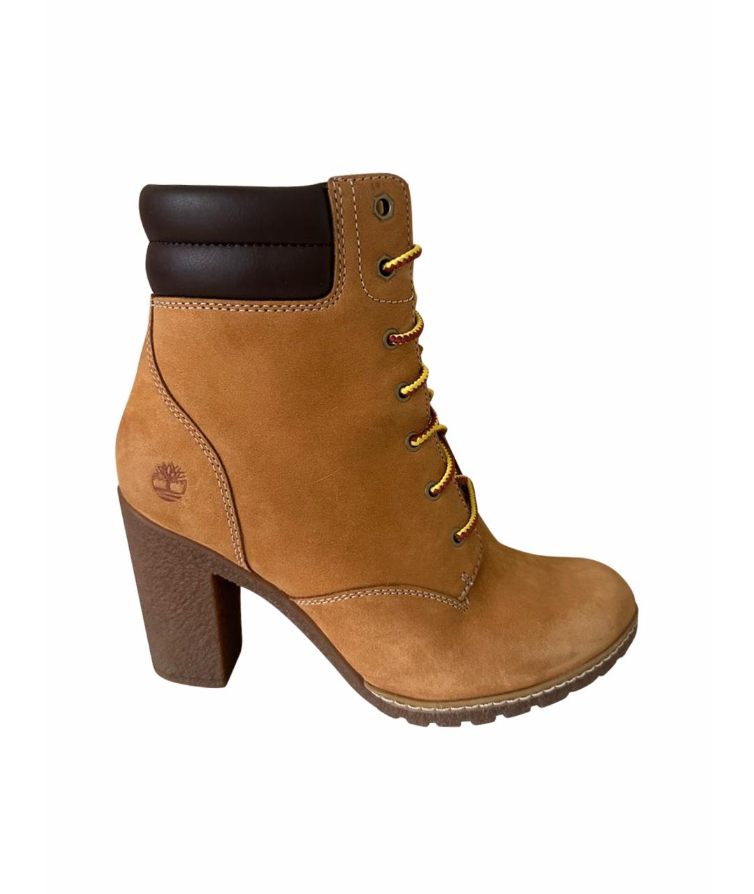 TIMBERLAND Оранжевое замшевые сапоги, фото 1