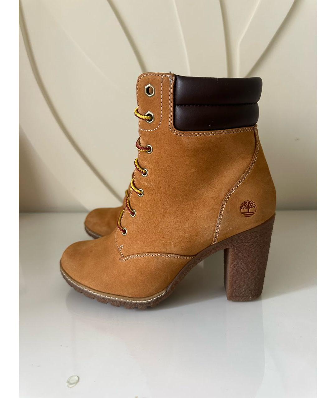 TIMBERLAND Оранжевое замшевые сапоги, фото 5