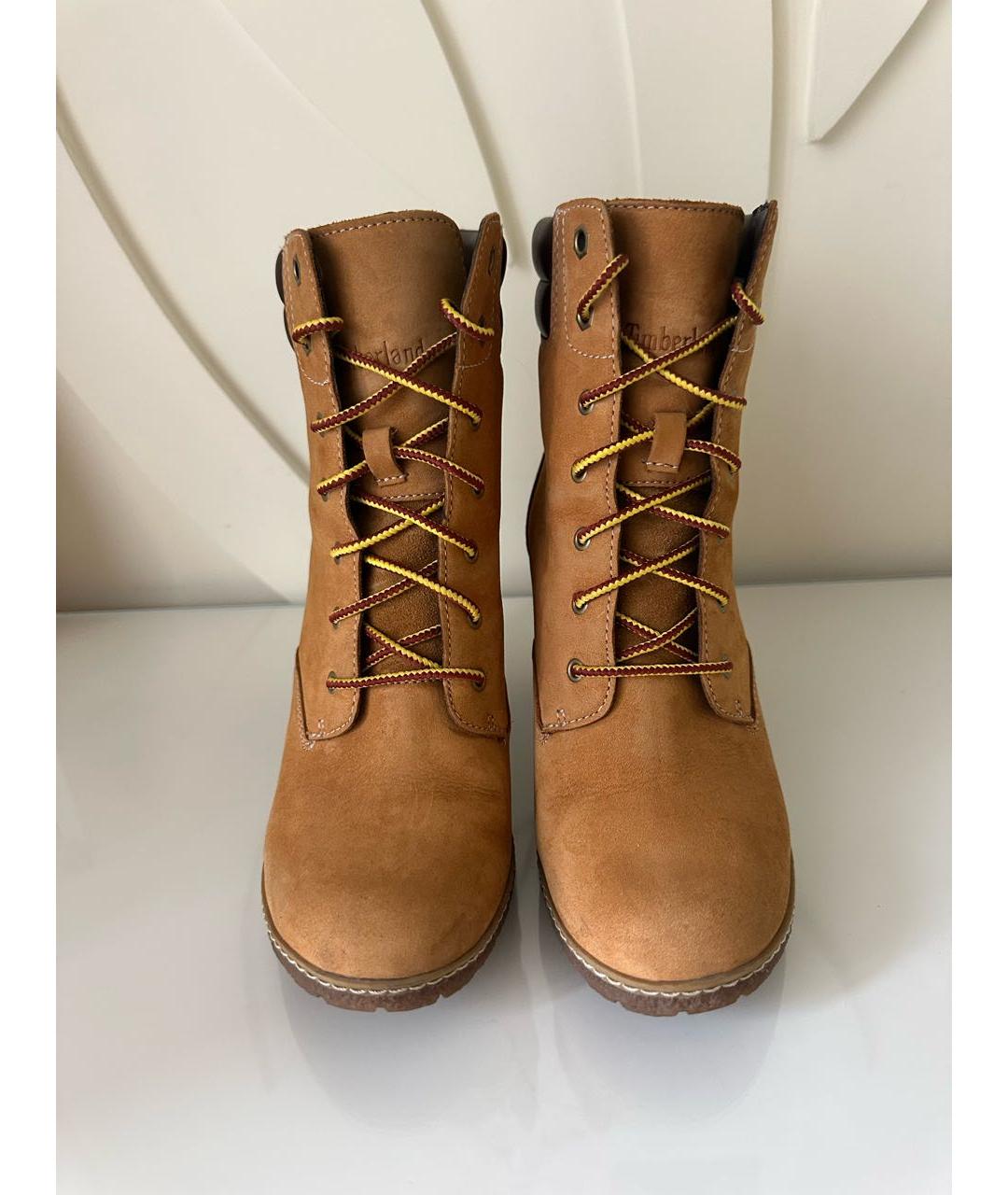 TIMBERLAND Оранжевое замшевые сапоги, фото 2