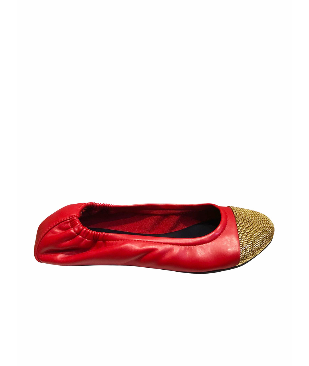LOVE MOSCHINO Красные кожаные балетки, фото 1