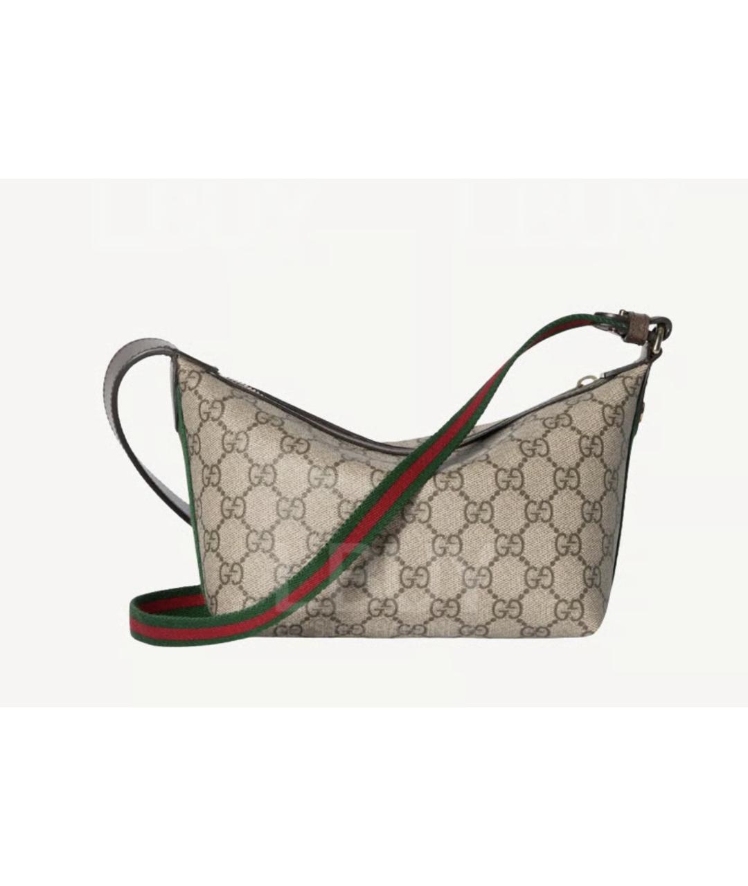 GUCCI Коричневая кожаная сумка через плечо, фото 3