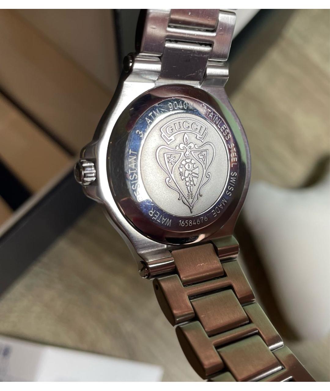 GUCCI Серебряные металлические часы, фото 3