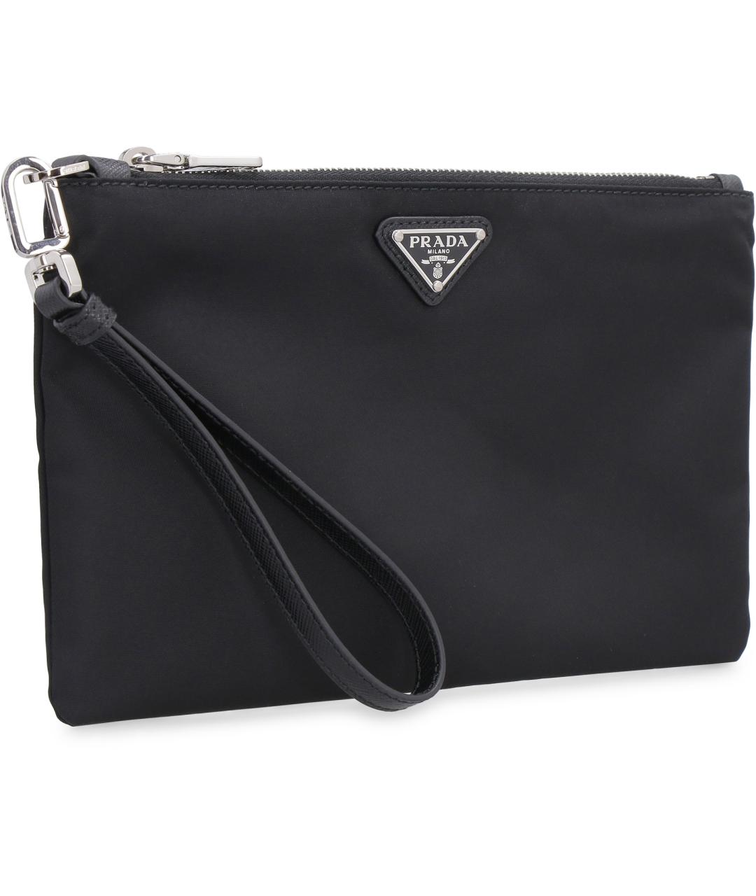 PRADA Черная кожаная барсетка, фото 3