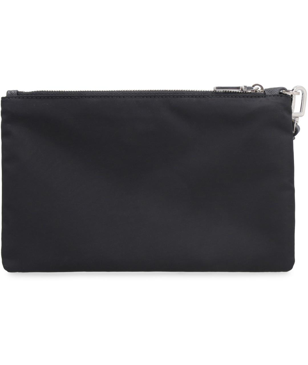 PRADA Черная кожаная барсетка, фото 4