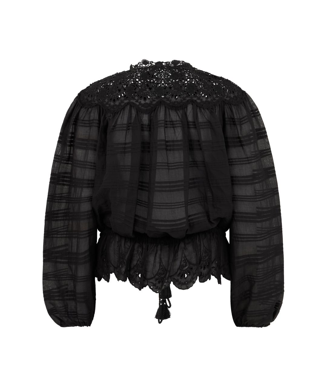 ISABEL MARANT Черная хлопковая блузы, фото 2