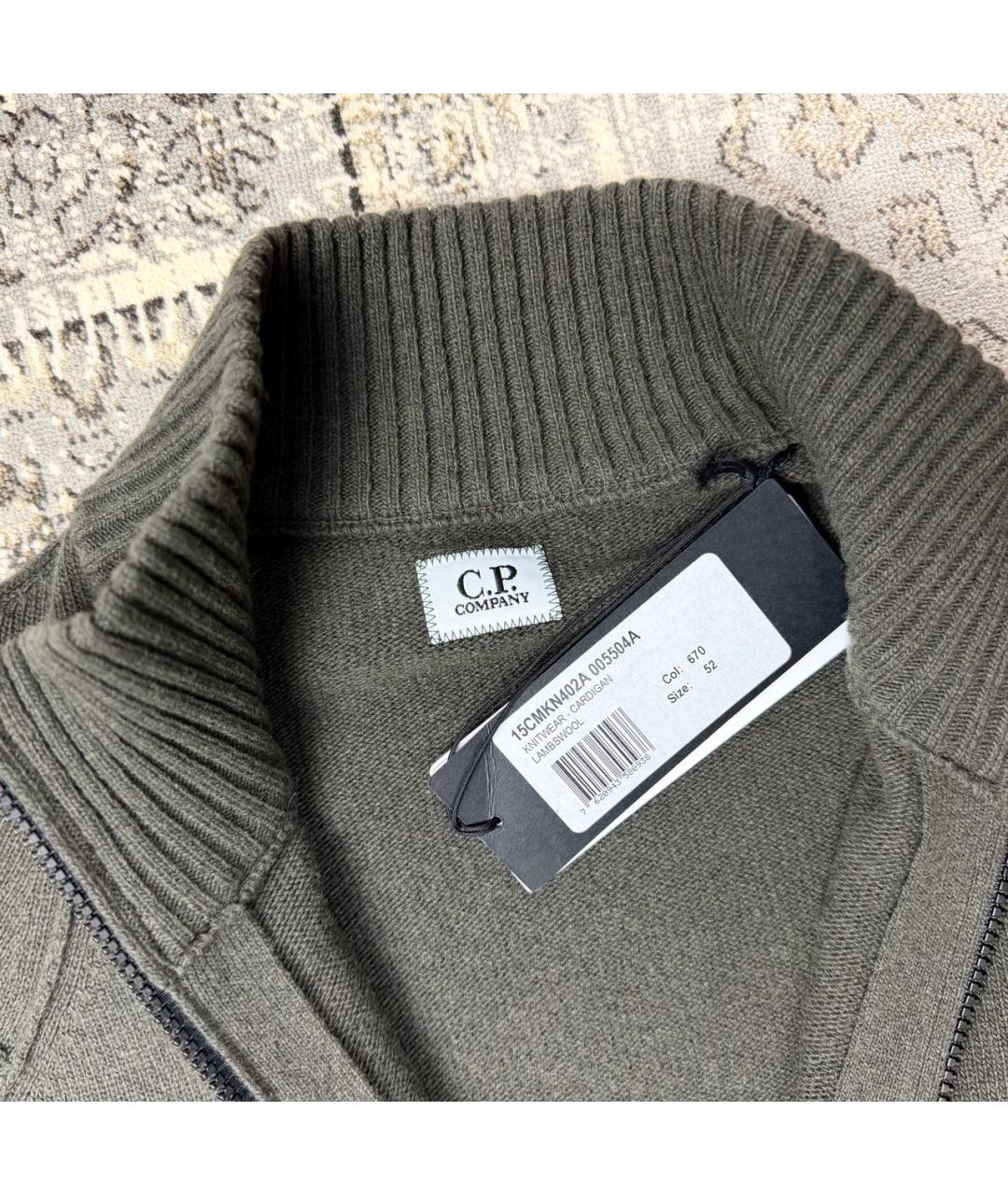 CP COMPANY Антрацитовый шерстяной кардиган, фото 4