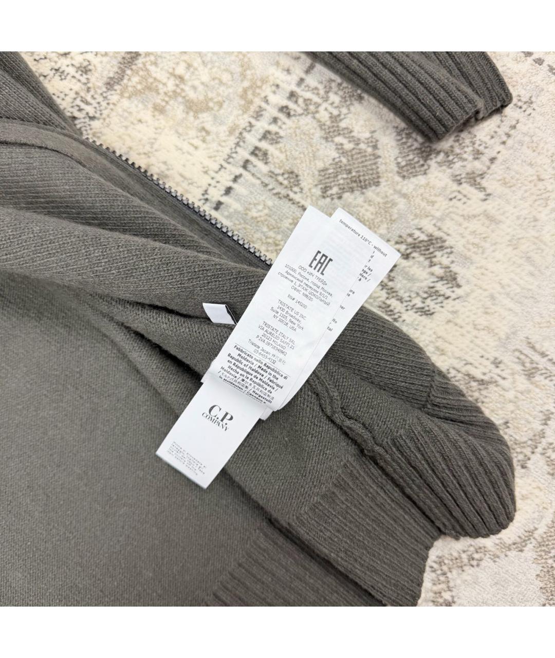 CP COMPANY Антрацитовый шерстяной кардиган, фото 6